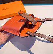 kitlife hermes Letter H leather Adjustable Strap mobile phone storage bag -21x10 cm - 2