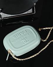 kitlife Chanel logo clucth green bag - 18x13x6cm - 5
