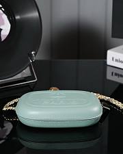 kitlife Chanel logo clucth green bag - 18x13x6cm - 4