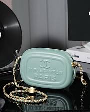 kitlife Chanel logo clucth green bag - 18x13x6cm - 2