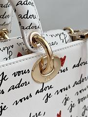 kitlife Dior lady joy white bag -22x12x6cm - 5