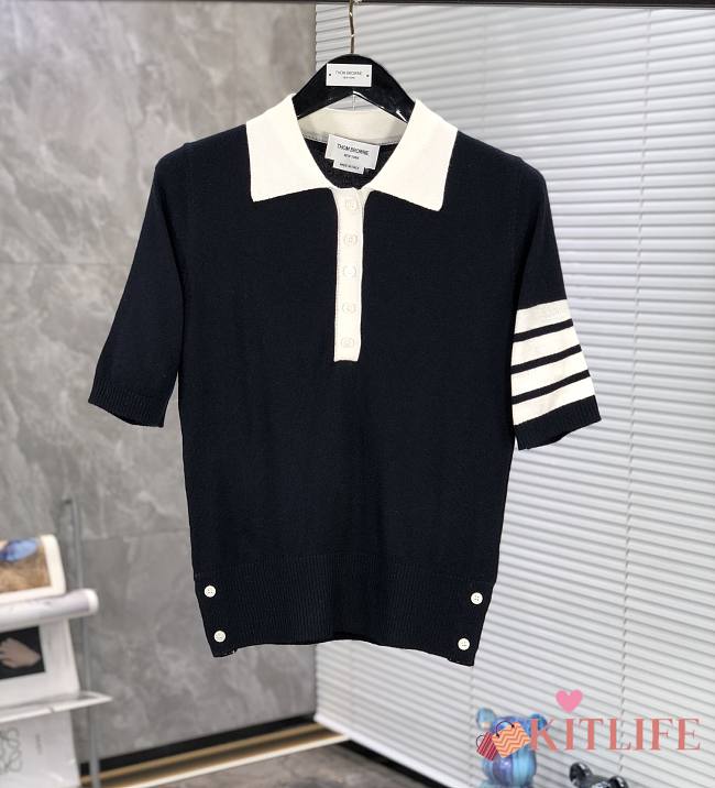 kitlife Thom browne polo blue - 1