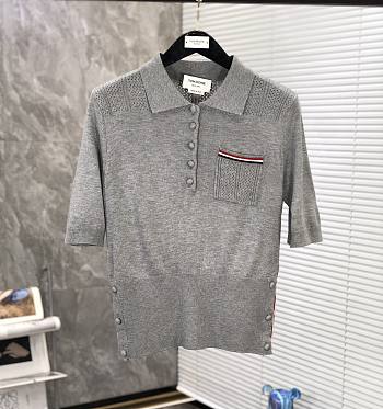 kitlife Thom browne polo gray