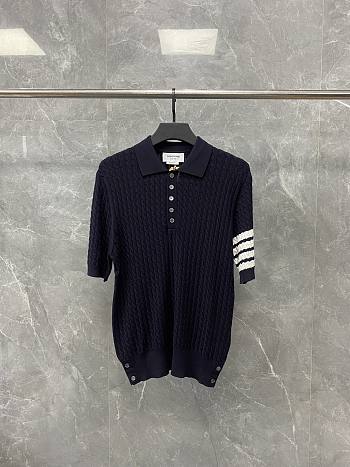 kitlife Thom browne polo blue 01