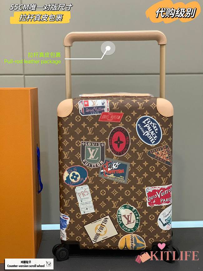 kitlife Louis Vuitton Flight Mode Vali Horizon 55 Suitcase 38 x 55 x 21 cm - 1