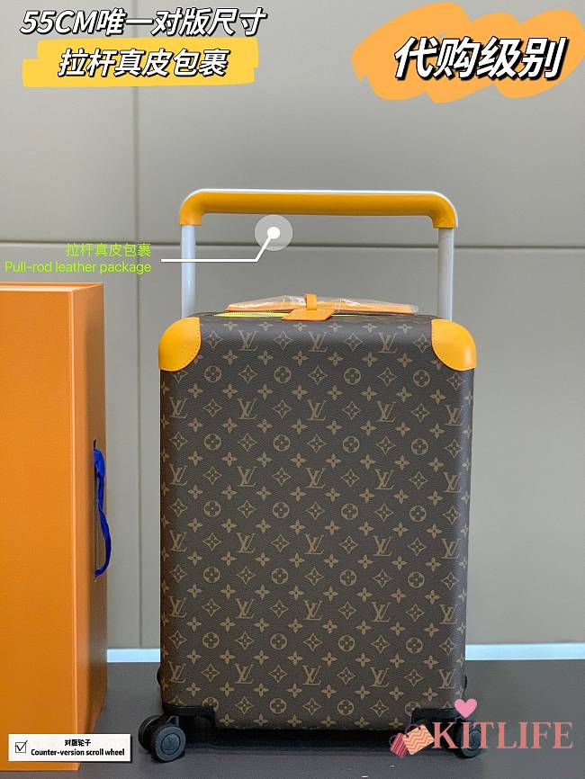 kitlife Louis Vuitton Flight Mode Vali Horizon 55 brown Suitcase 38 x 55 x 21 cm - 1