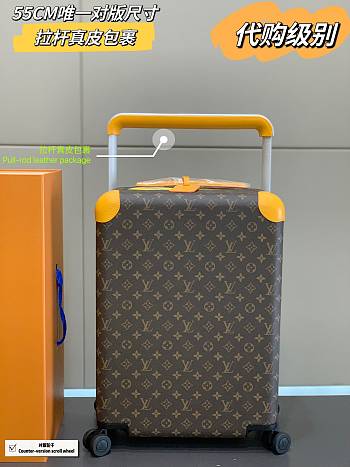 kitlife Louis Vuitton Flight Mode Vali Horizon 55 brown Suitcase 38 x 55 x 21 cm