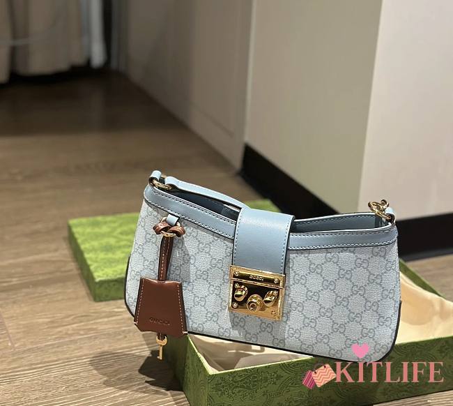 Kitlife Gucci Padlock Bag Blue -26.5 x 13.5 x 4.5 cm - 1