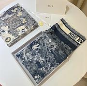 Dior Toile De Jouy Sauvage 70 Square Scarf blue and Gray Silk Twill - 90x90cm - 1