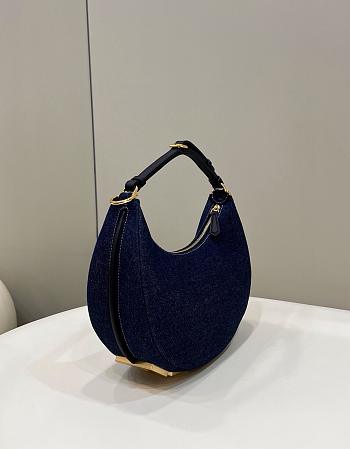 kitlife Fendi Shoulder Bag denim -  29x24.5x10cm