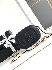 kitlife Chanel logo clucth black bag - 18x13x6cm - 4