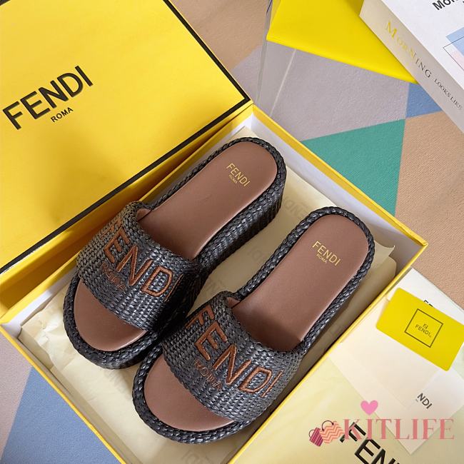 Kitlife fendi slides black - 1