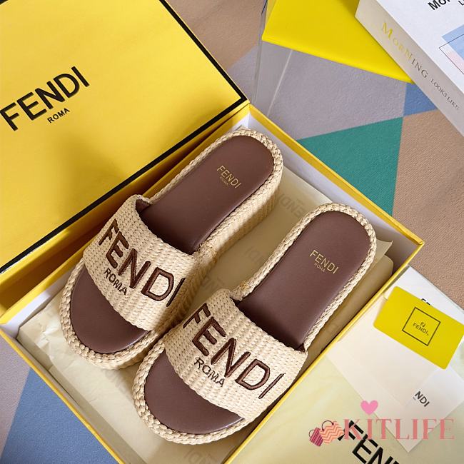 Kitlife fendi slides beige - 1