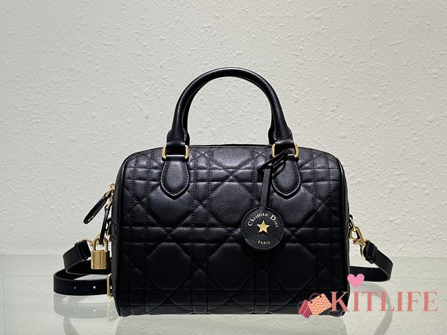 kitlife Dior Groove 25 Bag Black Macrocannage Calfskin - 25x 19x 16 cm - 1