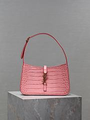 Kitlife Saint Laurent Women's pink Ysl Croc Hobo Bag - 25x14x6 cm - 1