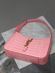 Kitlife Saint Laurent Women's pink Ysl Croc Hobo Bag - 25x14x6 cm - 5