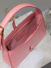 Kitlife Saint Laurent Women's pink Ysl Croc Hobo Bag - 25x14x6 cm - 4