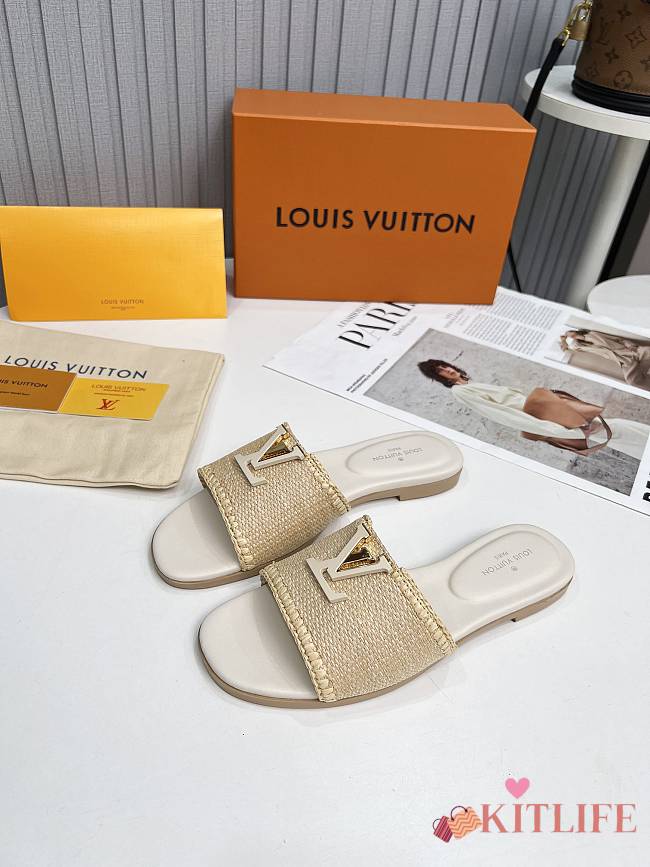 kitlife LV By The Pool LV Capri Flat Mule 1ACZEM - 1