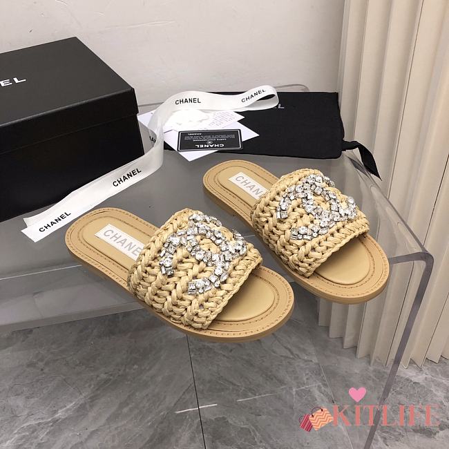 Kitlife Chanel slides brown 02 - 1