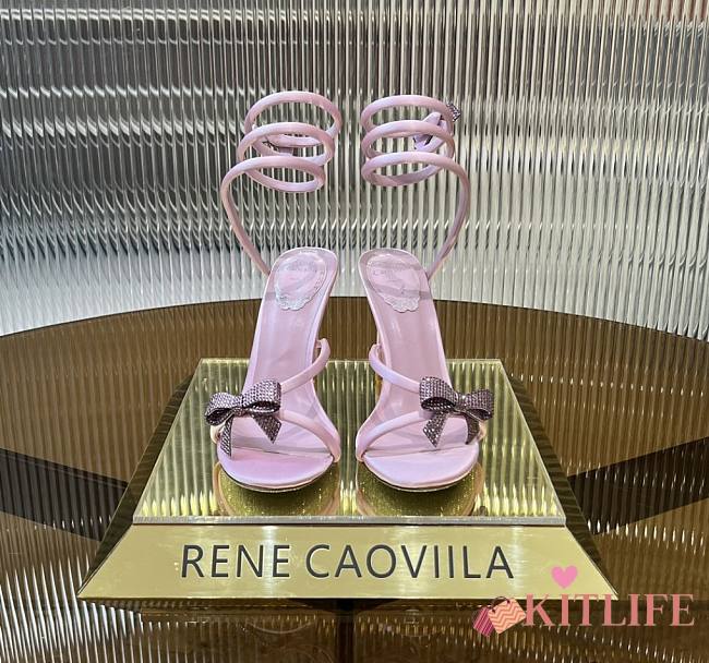 kitlife René Caovilla Catherina embellished sandals pink heels 106mm - 1