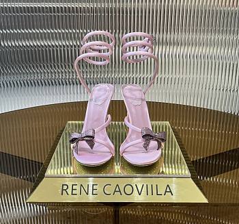 kitlife René Caovilla Catherina embellished sandals pink heels 106mm