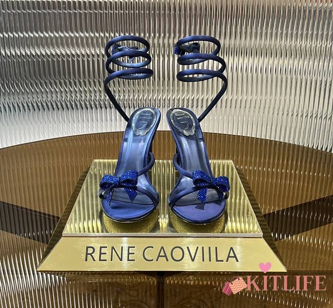 kitlife René Caovilla Catherina embellished sandals blue heels 106mm - 1