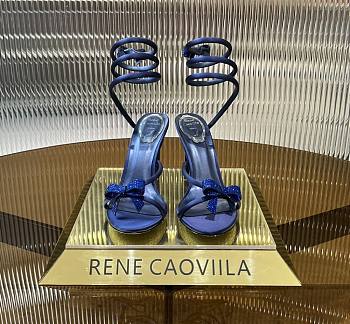 kitlife René Caovilla Catherina embellished sandals blue heels 106mm