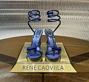 kitlife René Caovilla Catherina embellished sandals blue heels 106mm - 4