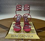 kitlife René Caovilla Catherina embellished sandals red heels 106mm - 1