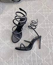 kitlife René Caovilla Cleo Sandal With Black And Silver Crystals 105 - 5