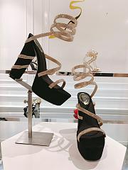 René Caovilla Cleo heels 155mm platform sandals black - gold - 6