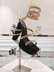 René Caovilla Cleo heels 155mm platform sandals black - gold - 5