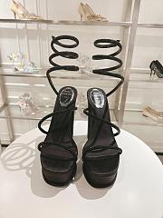 René Caovilla Cleo heels 155mm platform sandals black - 1