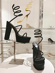 René Caovilla Cleo heels 155mm platform sandals black - 2