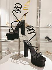 René Caovilla Cleo heels 155mm platform sandals black - 4
