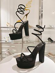 René Caovilla Cleo heels 155mm platform sandals black - 5