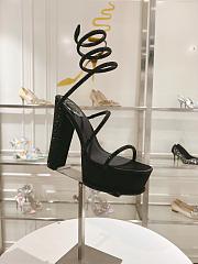 René Caovilla Cleo heels 155mm platform sandals black - 6