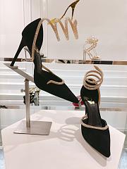 René Caovilla Cleo wraparound leather pumps heels black - 6