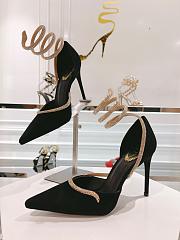 René Caovilla Cleo wraparound leather pumps heels black - 4