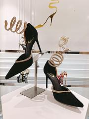 René Caovilla Cleo wraparound leather pumps heels black - 3