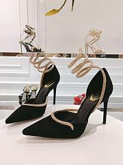 René Caovilla Cleo wraparound leather pumps heels black - 2
