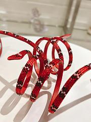 RENÉ CAOVILLA Cleo Snake-print Strass Ankle-wrap Sandals In Red Satin Light S heels - 4