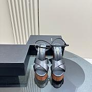 Kitlife YSL Bianca platform sandals in smooth leather black heels 12.5 cm - 1