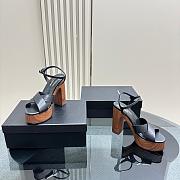 Kitlife YSL Bianca platform sandals in smooth leather black heels 12.5 cm - 6