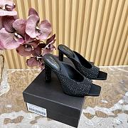 Kitlife YSL SEPT mules in satin crepe and rhinestones Black - 5
