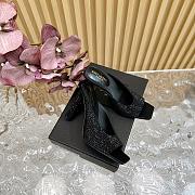 Kitlife YSL SEPT mules in satin crepe and rhinestones Black - 4