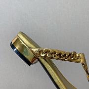 BALMAIN Embellished leather thong sandals gold - 6