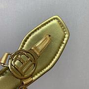 BALMAIN Embellished leather thong sandals gold - 4