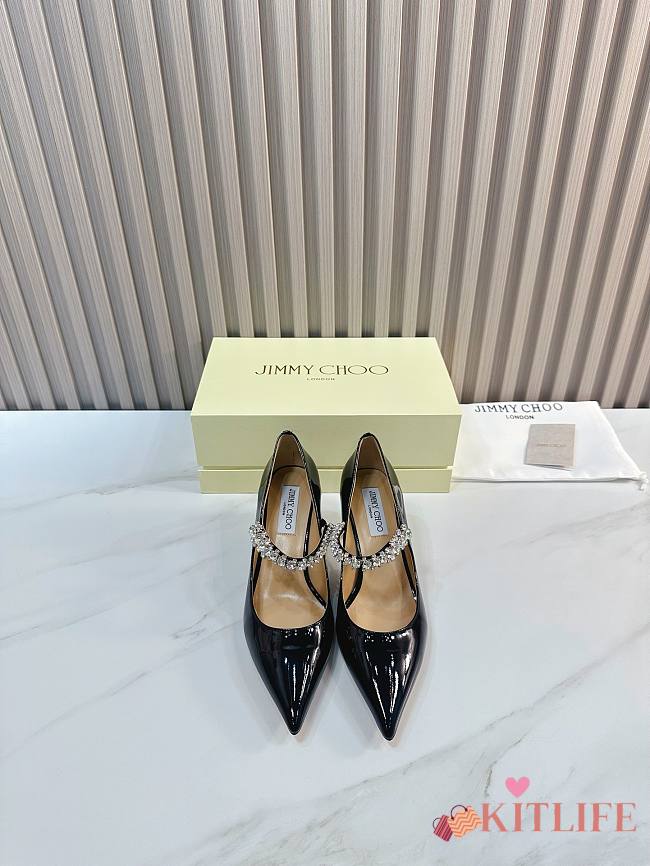 Jimmy Choo Women's Black Bing Pump 85 Heels - 1