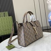 Kitlife Gucci Small tote bag with GG Shadow brown - 24x 17.5x 8.5 cm - 4